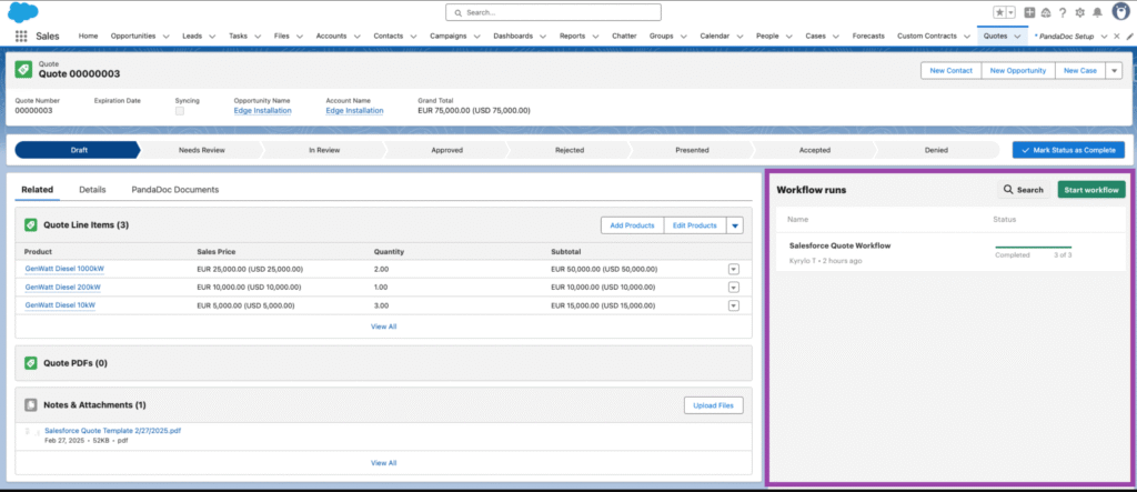 salesforce Pandadoc integration